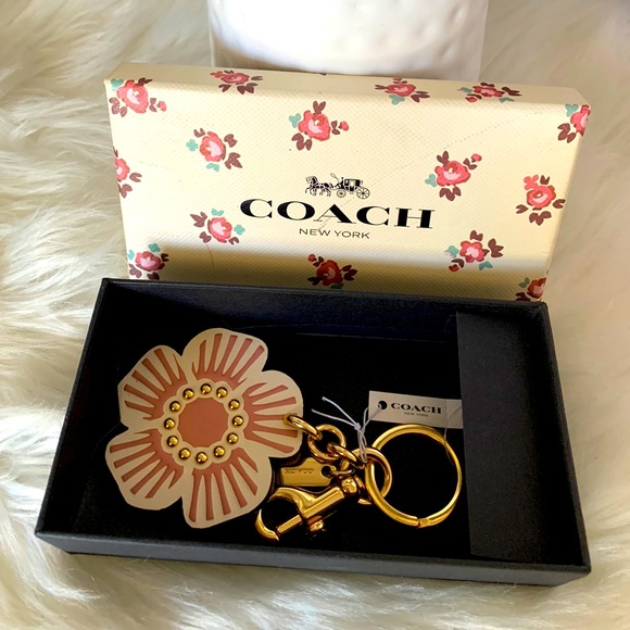 Coach Willow Floral keychain/Bag Charm - Picture 1 of 6